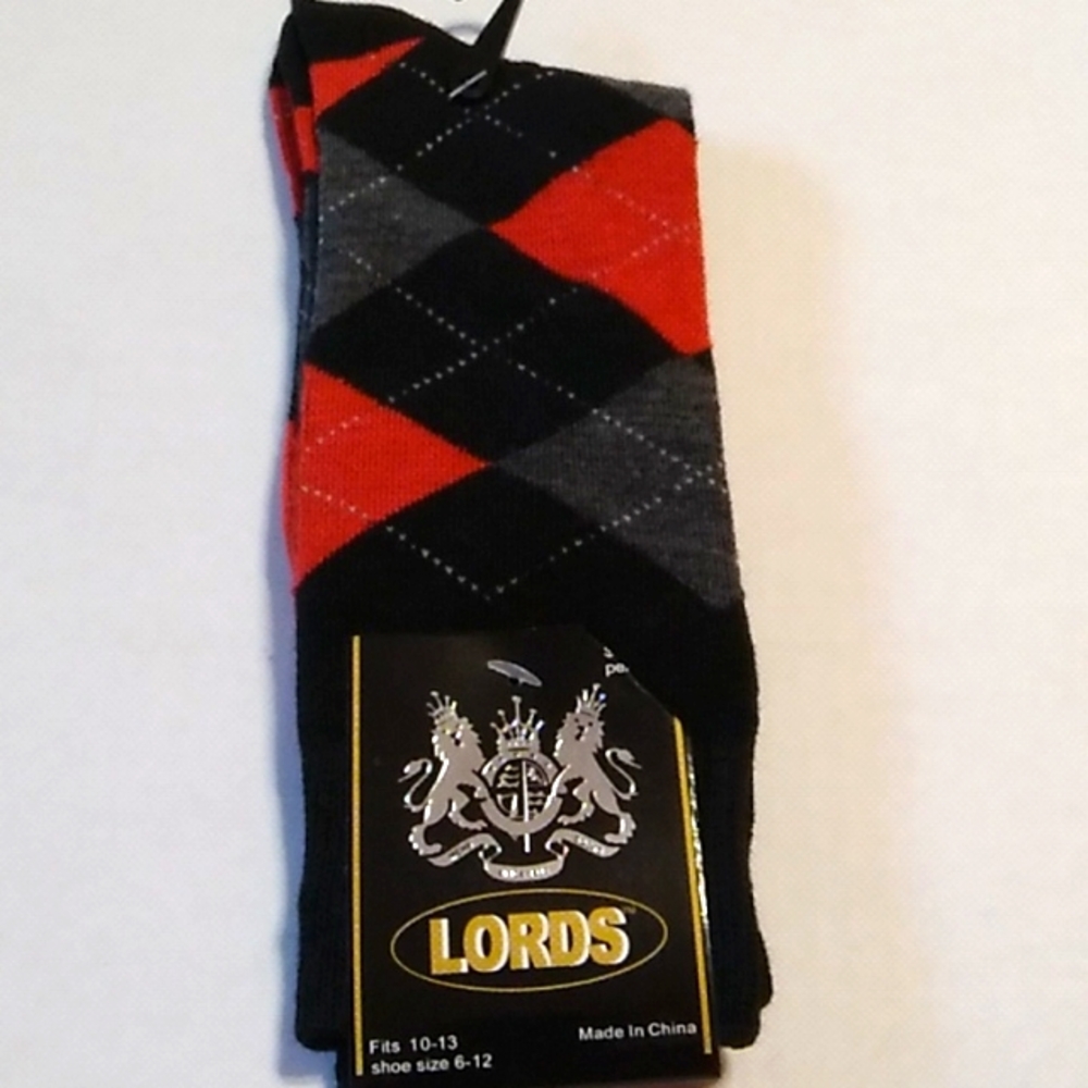 Nwt Men's Argyle Sock